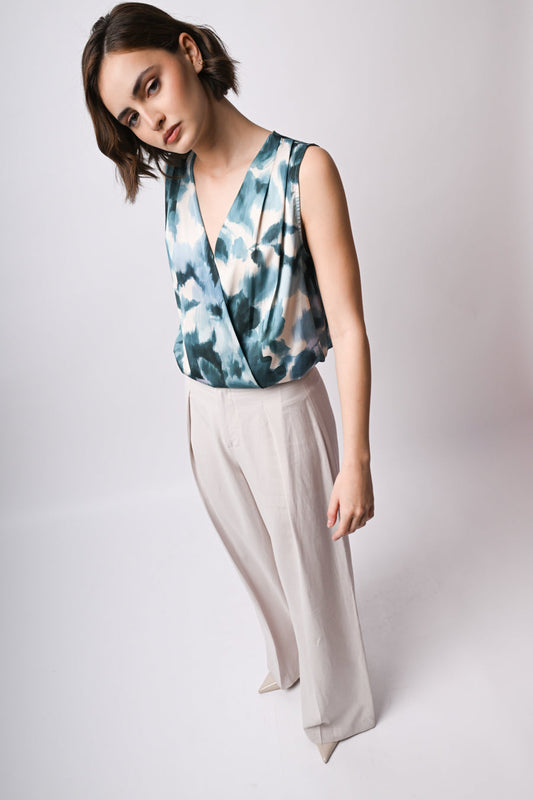 Helena – Top con Stampa Floreale Astratta Colorata 1