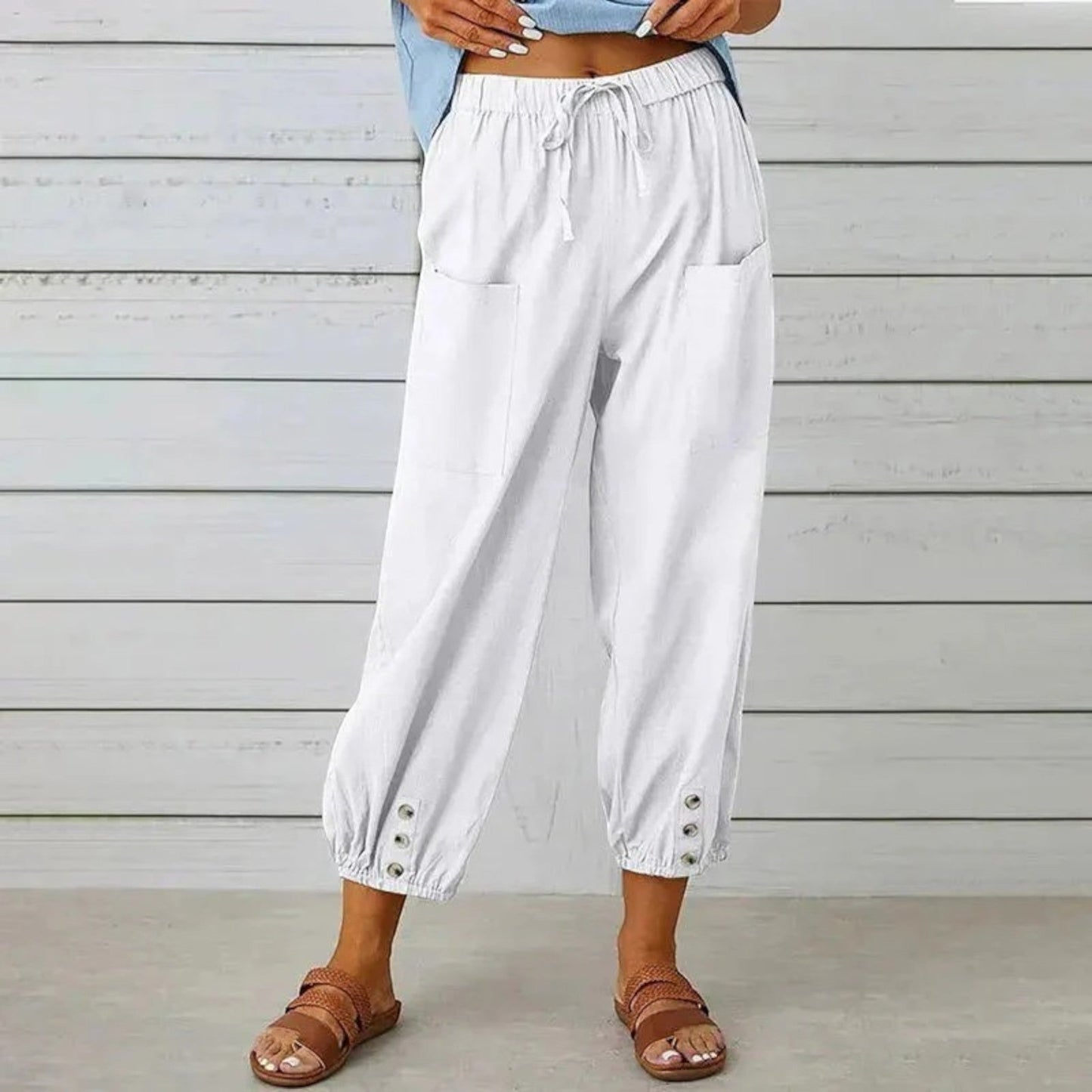 Heloise – Pantaloni Estivi Traspiranti da Donna Bianco