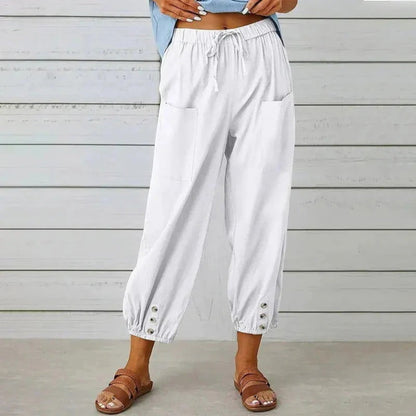 Heloise – Pantaloni Estivi Traspiranti da Donna Bianco