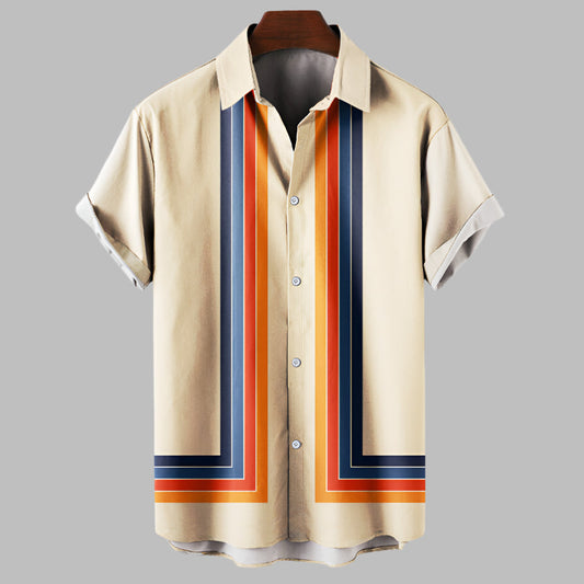 Jep – Camicia Retrò A Maniche Corte Con Vestibilità Ampia