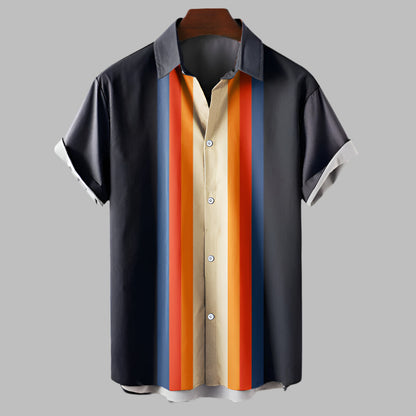 Jep – Camicia Retrò A Maniche Corte Con Vestibilità Ampia