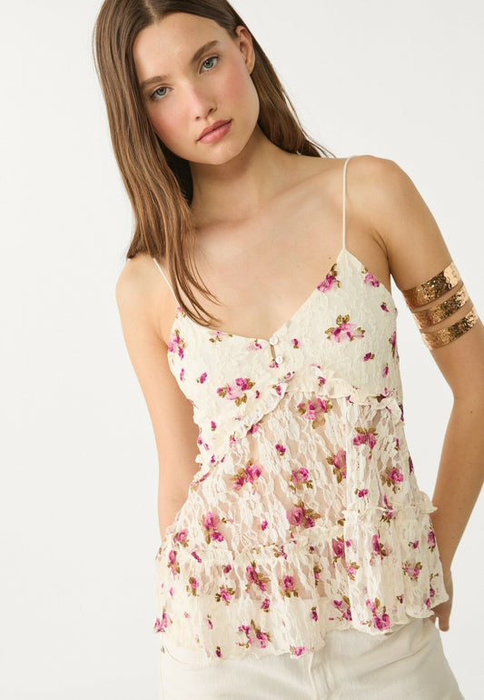 Hilda – Top Beige Melangiato Stile Naturale