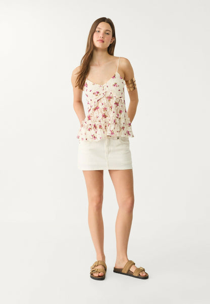 Hilda – Top Beige Melangiato Stile Naturale