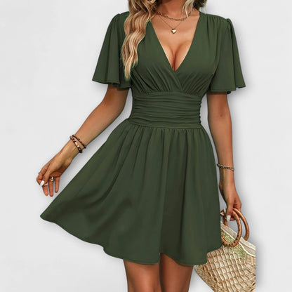 Hina - Abito Estivo Con Scollo A V Da Donna Verde