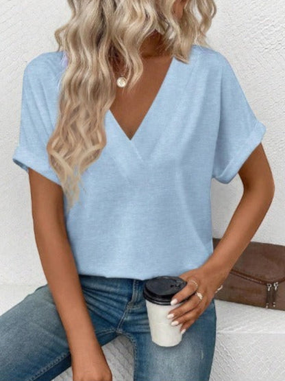 Honoria – Camicetta Estiva con Scollo a V da Donna Blu