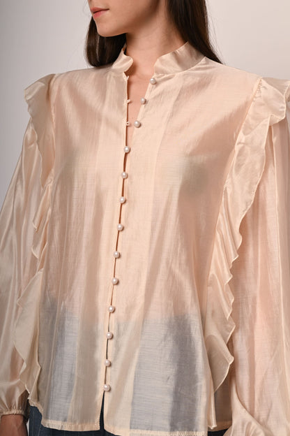 Hortensia – Camicia in Mussola con Volants Romantici 3