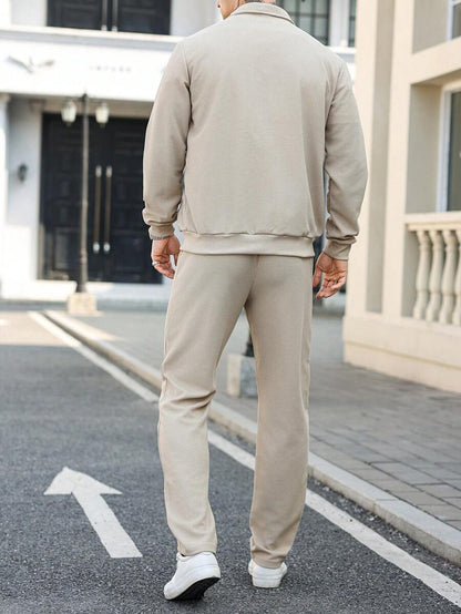 Agostino – Set Due Pezzi Casual Tinta Unita Con Vestibilità Ampia