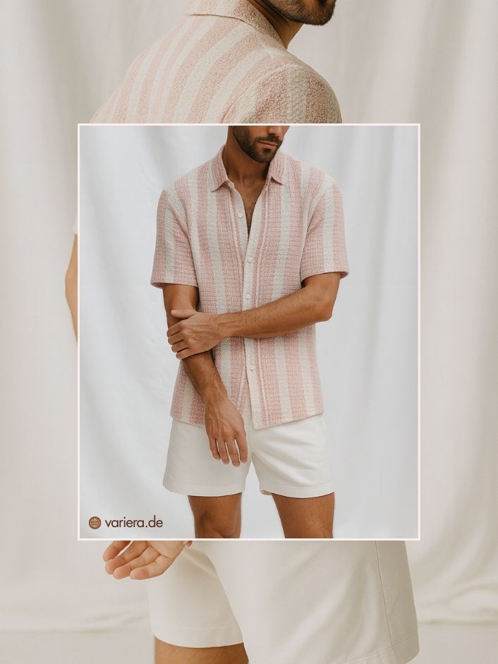 Harvino - Camicia Uomo Maniche Corte Casual Estiva Elegante