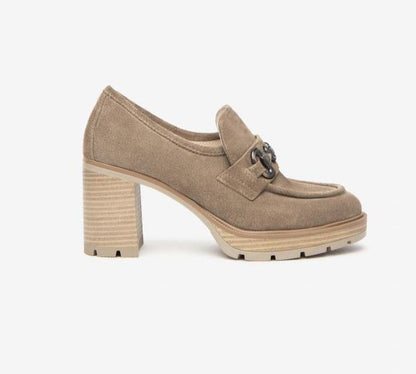 Frederikke - Mocassini in camoscio con applicazione metallica