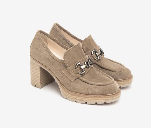 Frederikke - Mocassini in camoscio con applicazione metallica