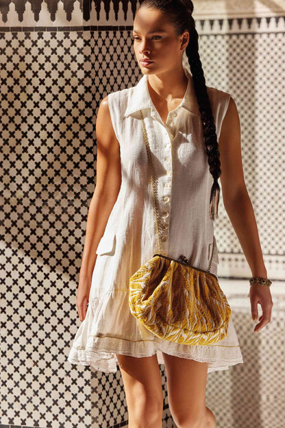 Angelica – Abito Camicia in Lino Casual Elegante