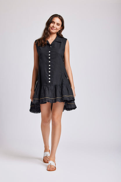 Angelica – Abito Camicia in Lino Casual Elegante