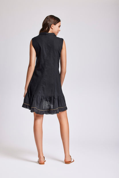 Angelica – Abito Camicia in Lino Casual Elegante