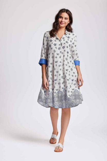 Honoria – Abito A Camicia Con Manica A Tre Quarti E Vestibilità Comoda