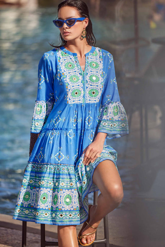 Quinia - Abito Gonna Balze Ermione Donna Elegante Romantico