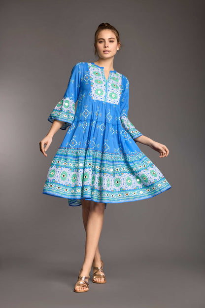 Quinia - Abito Gonna Balze Ermione Donna Elegante Romantico