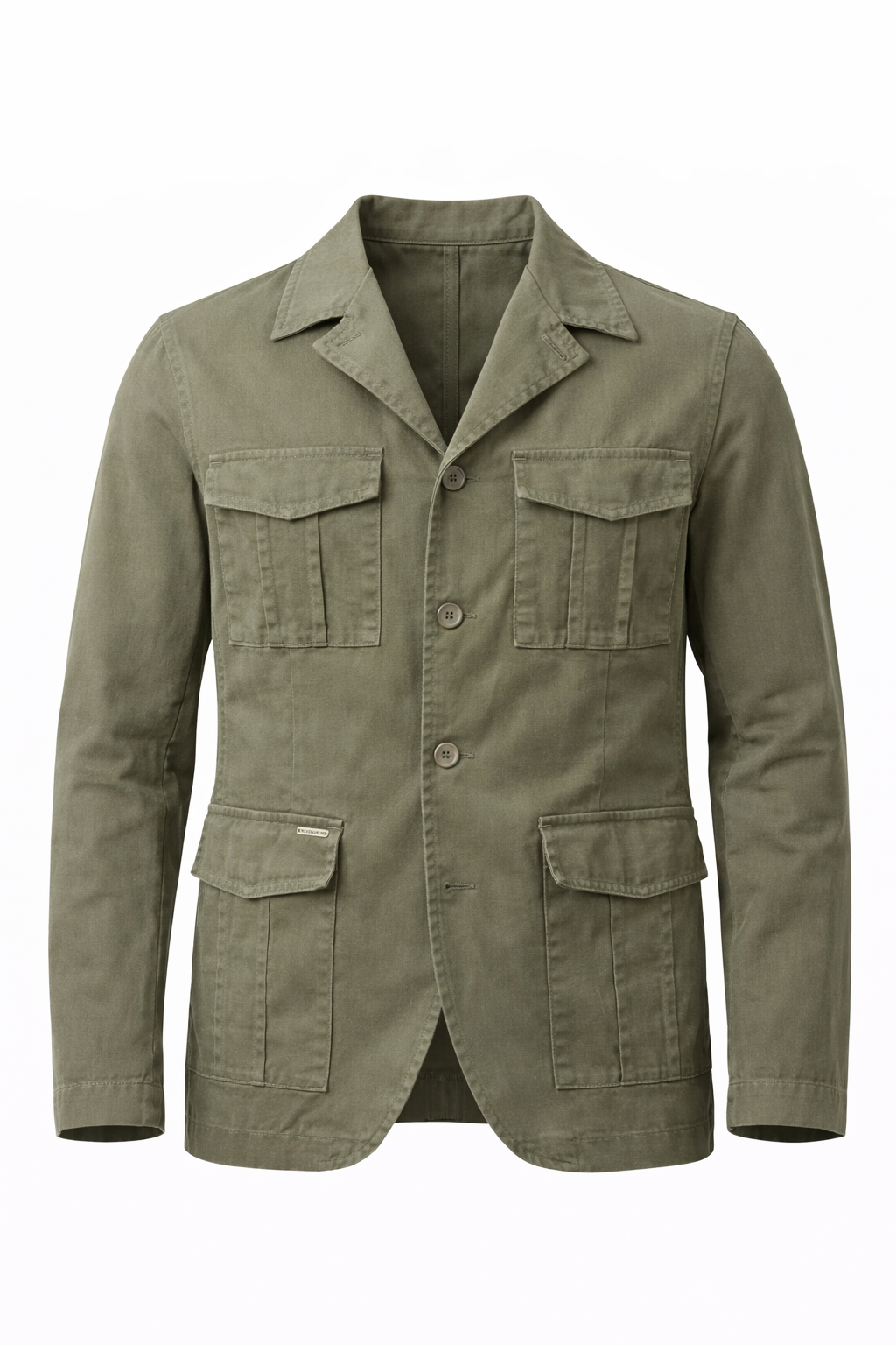 Dino - Polo Verde Military Strutturata Uomo Contemporanea