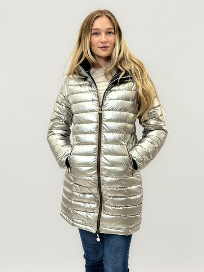 Juliette - Giacca lunga da donna reversibile elegante