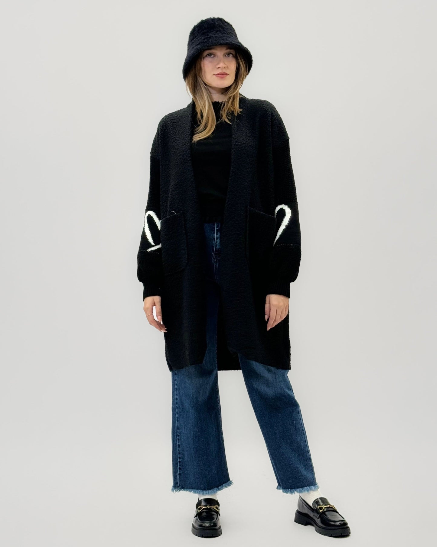 Karina - Cappotto morbido da donna con dettaglio cuore