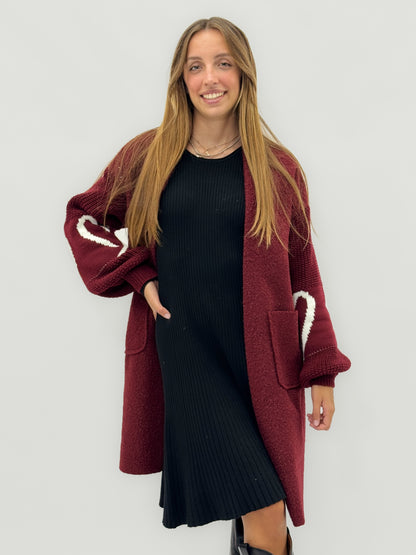 Karina - Cappotto morbido da donna con dettaglio cuore