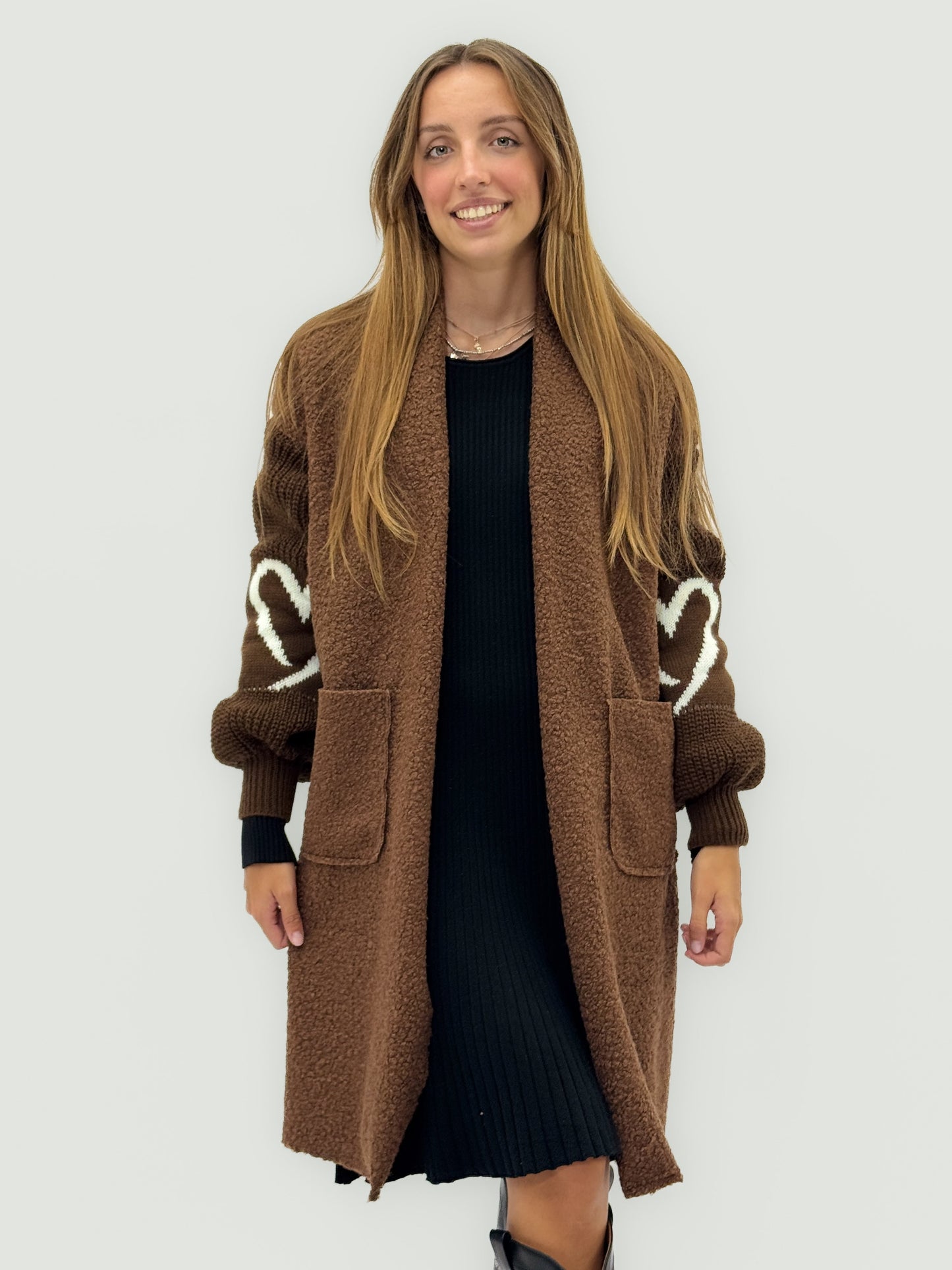 Karina - Cappotto morbido da donna con dettaglio cuore