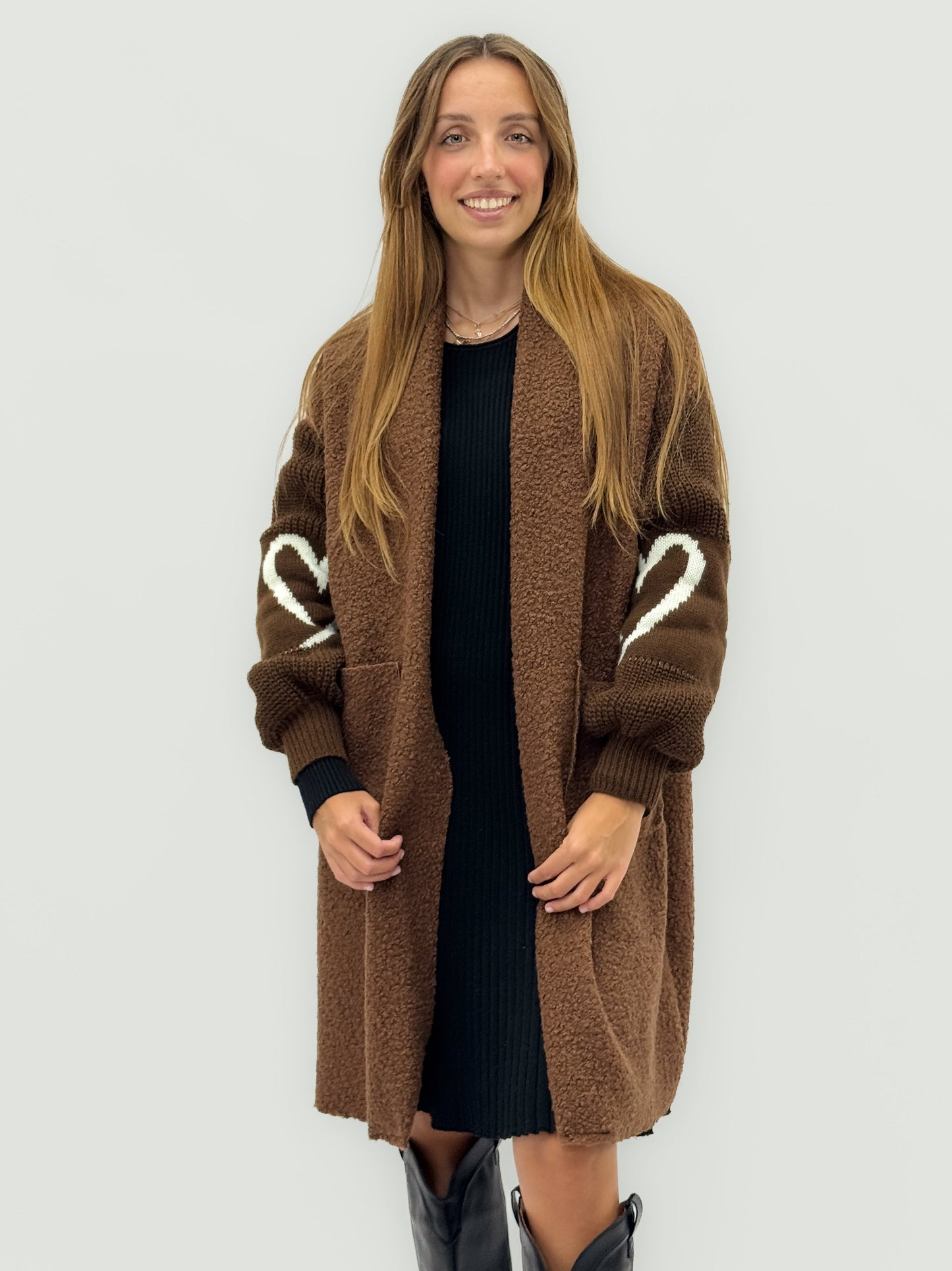 Karina - Cappotto morbido da donna con dettaglio cuore