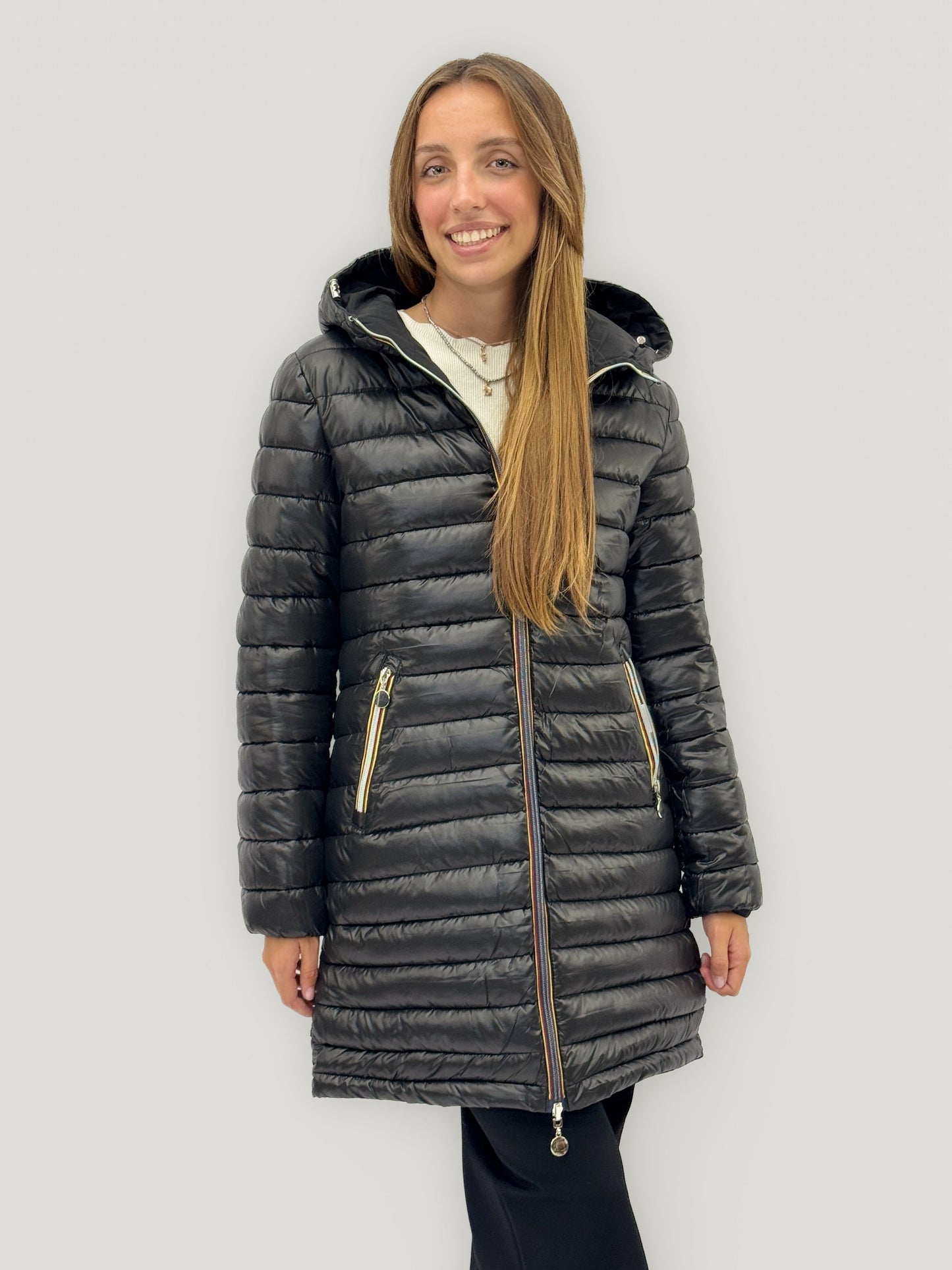 Juliette - Giacca lunga da donna reversibile elegante