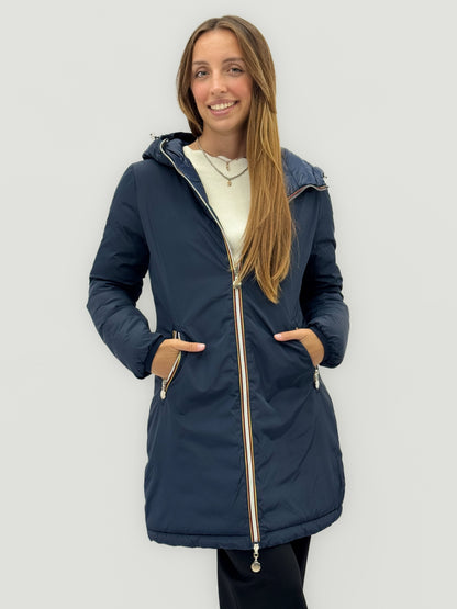 Juliette - Giacca lunga da donna reversibile elegante