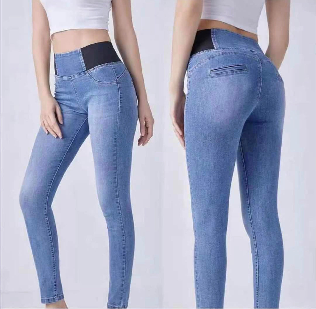 Jasmine - Jeggings push up donna vita alta