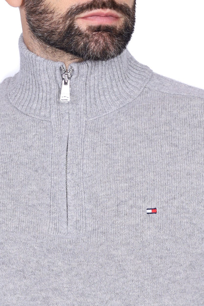 Kyril - Maglia Uomo Collo Alto Zip Grigio