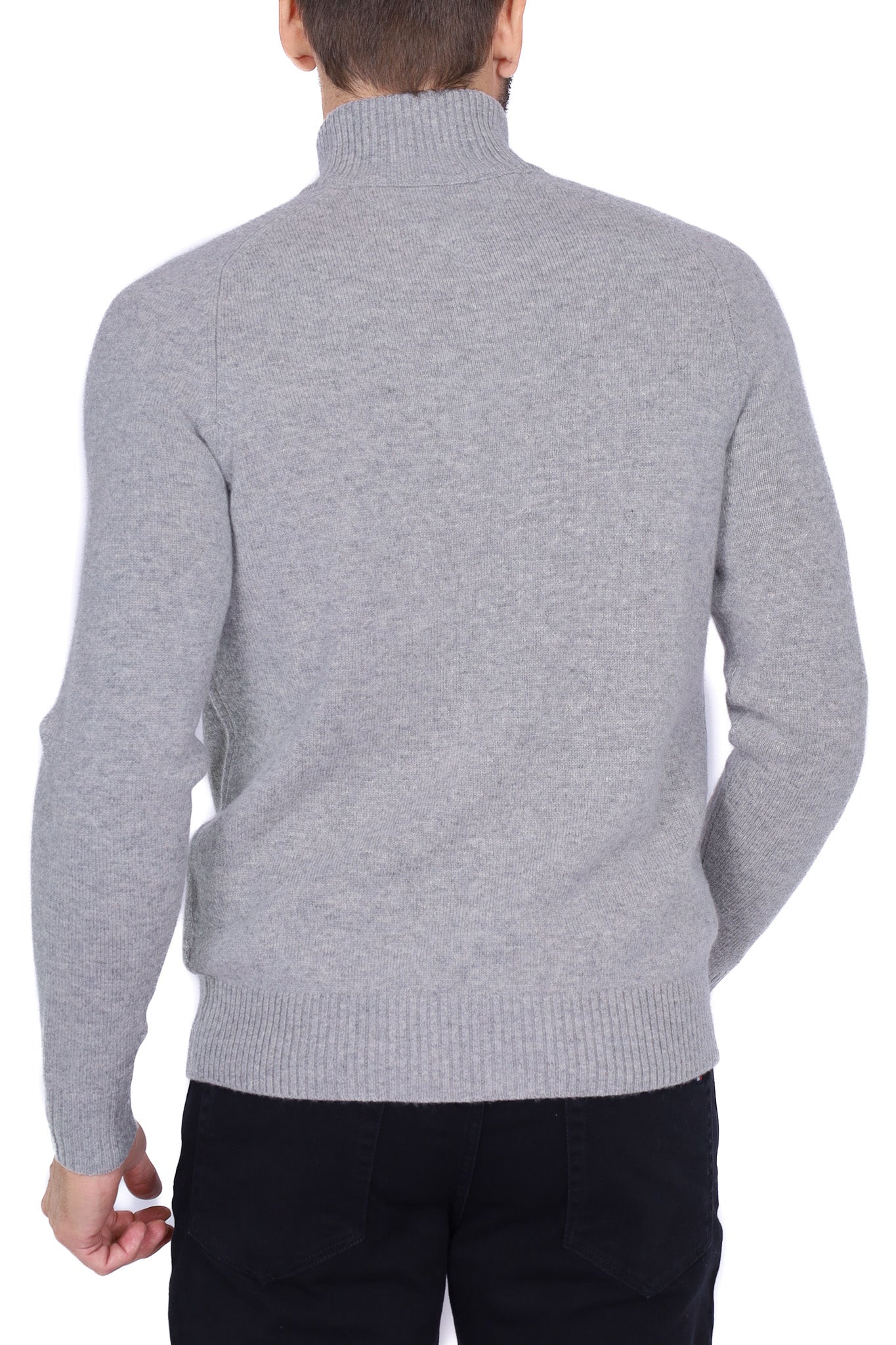 Kyril - Maglia Uomo Collo Alto Zip Grigio