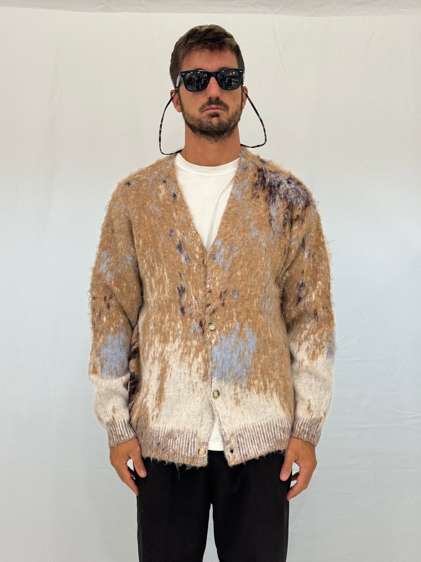 Remigiano - Cardigan Beige Uomo Stile Elegante Moderno