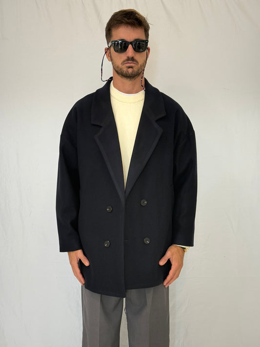 Rodomiro - Cappotto Over Blu Elegante Invernale Uomo