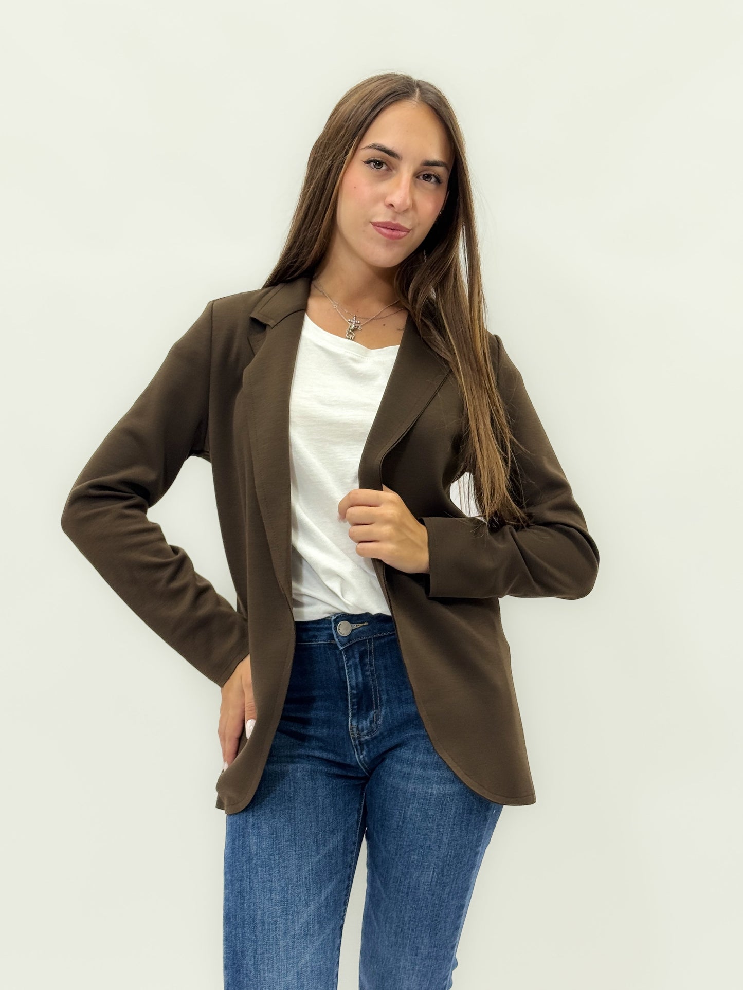 Katia - Blazer classico da donna con colletto revers