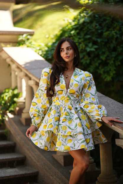 Greta - Abito Donna Olimp Color Limone Elegante