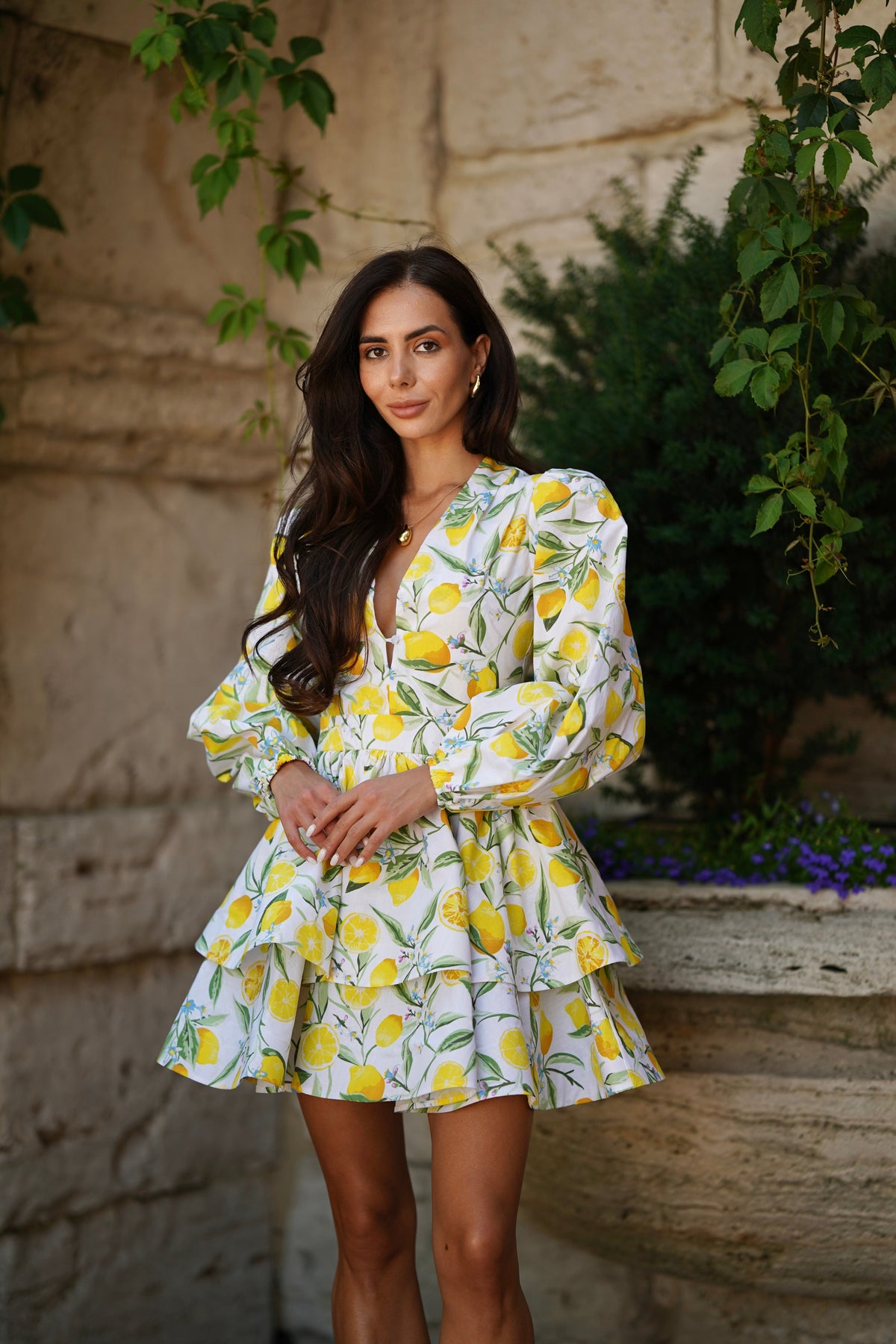 Greta - Abito Donna Olimp Color Limone Elegante