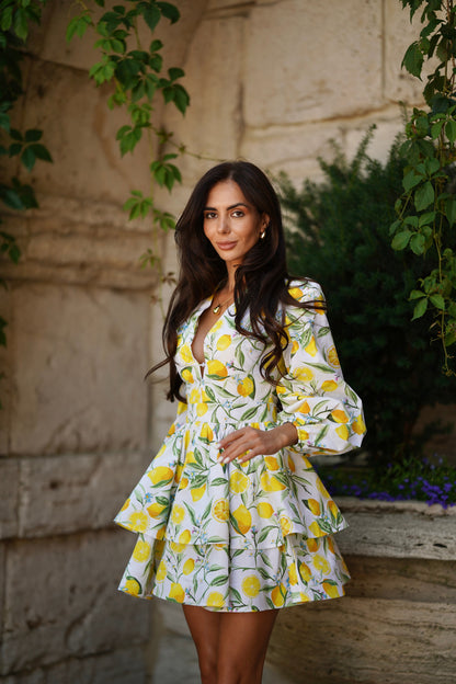 Greta - Abito Donna Olimp Color Limone Elegante