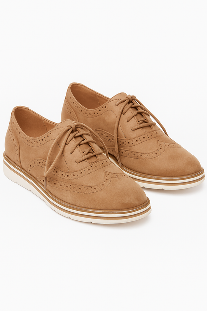 Ilena - Scarpe Donna Eleganti in Pelle Comode Khaki