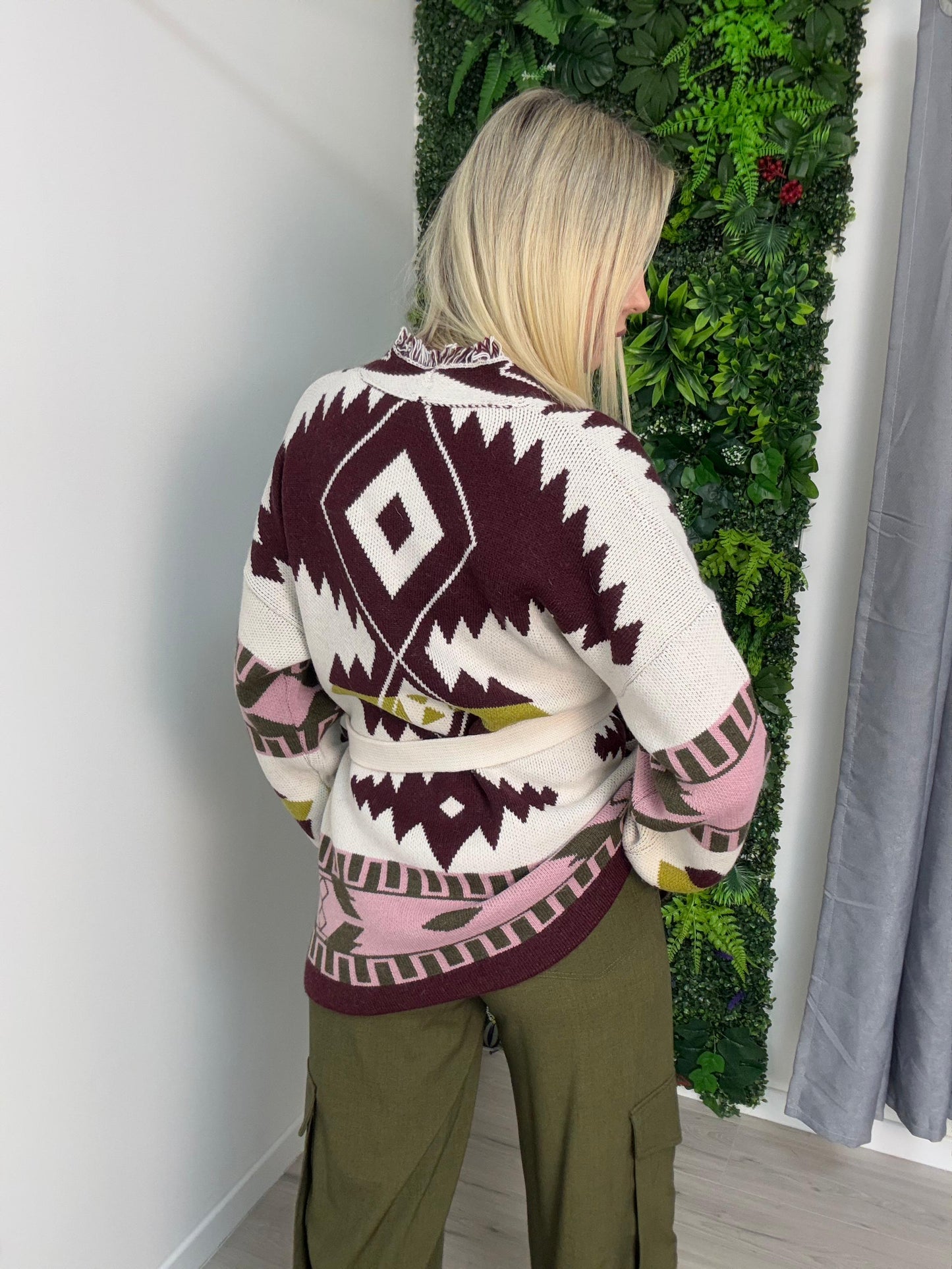 Giuditta - Cardigan da donna con fantasia etnica