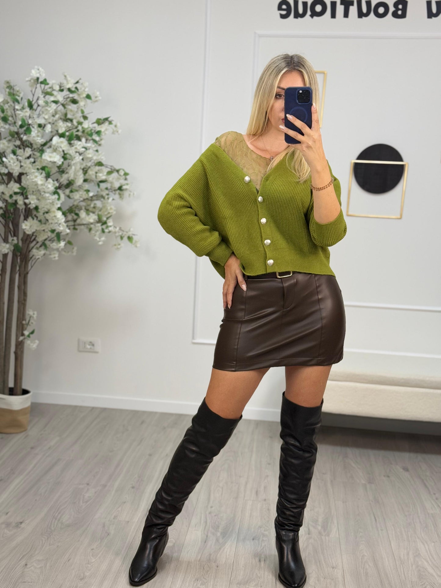 Genoveffa - Cardigan da donna con bottoni