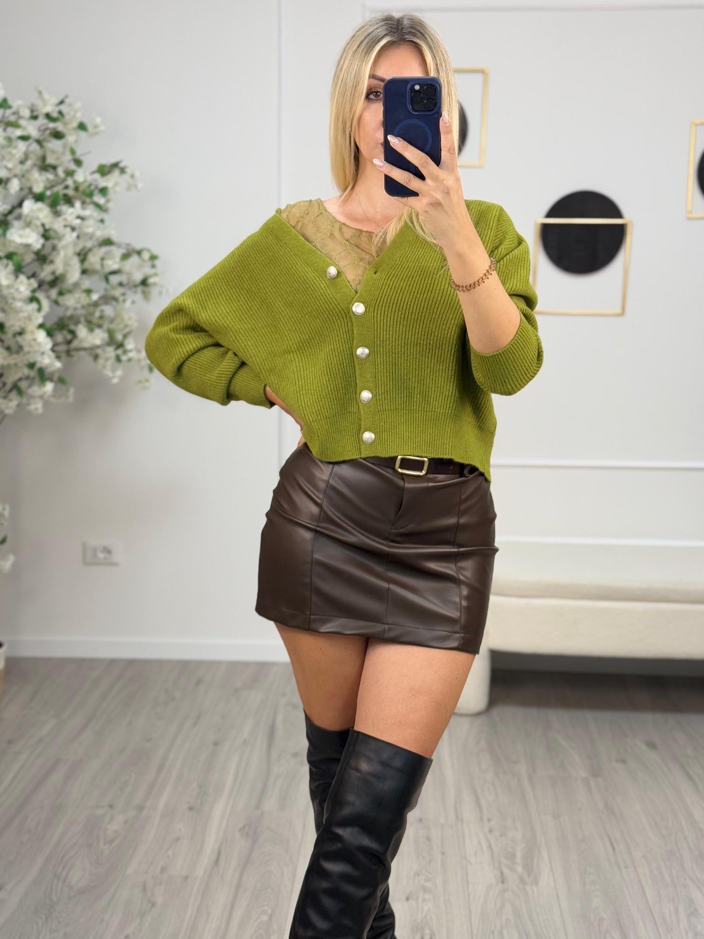 Genoveffa - Cardigan da donna con bottoni