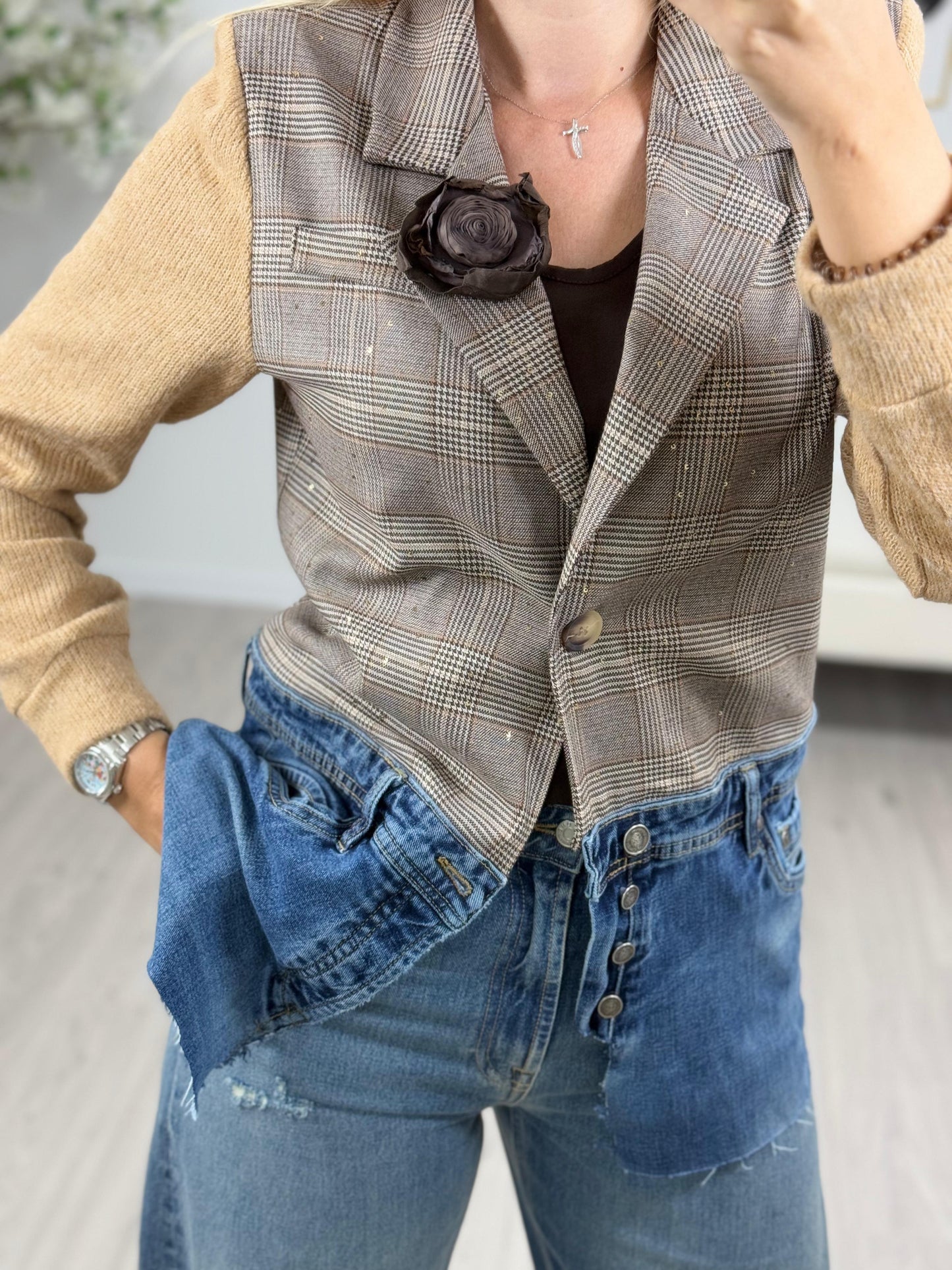 Ginevra - Giacca da donna check Susy Mix