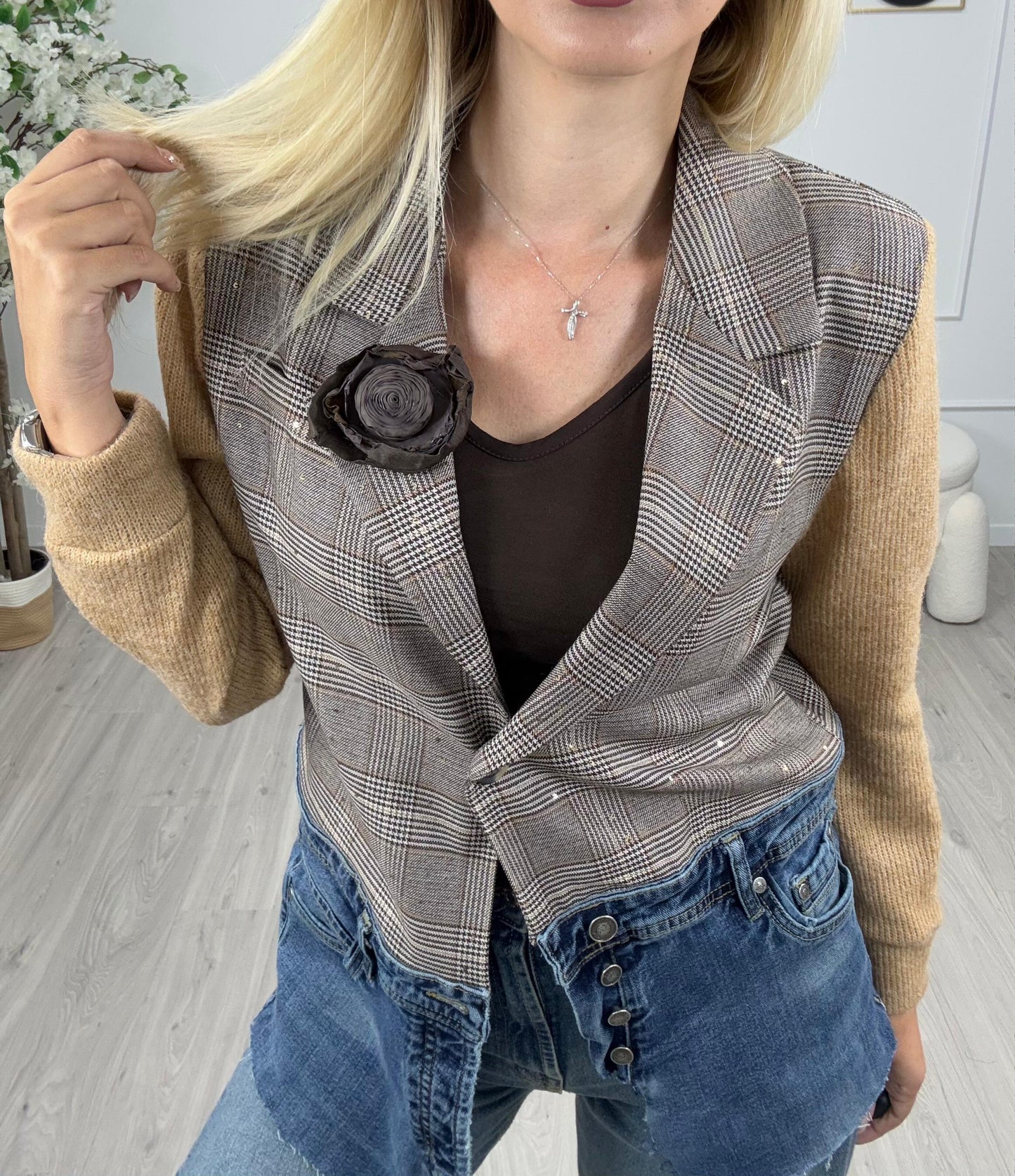 Ginevra - Giacca da donna check Susy Mix