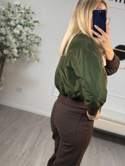 Gloria - Giacca bomber da donna a fiori Susy Mix