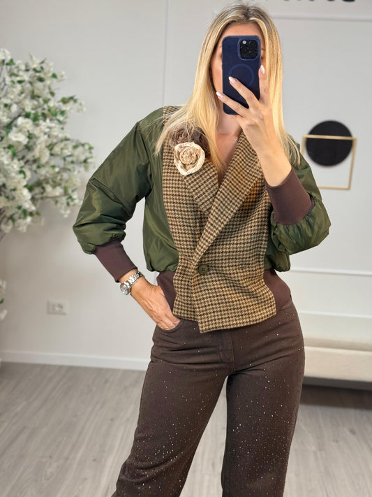 Gloria - Giacca bomber da donna a fiori Susy Mix