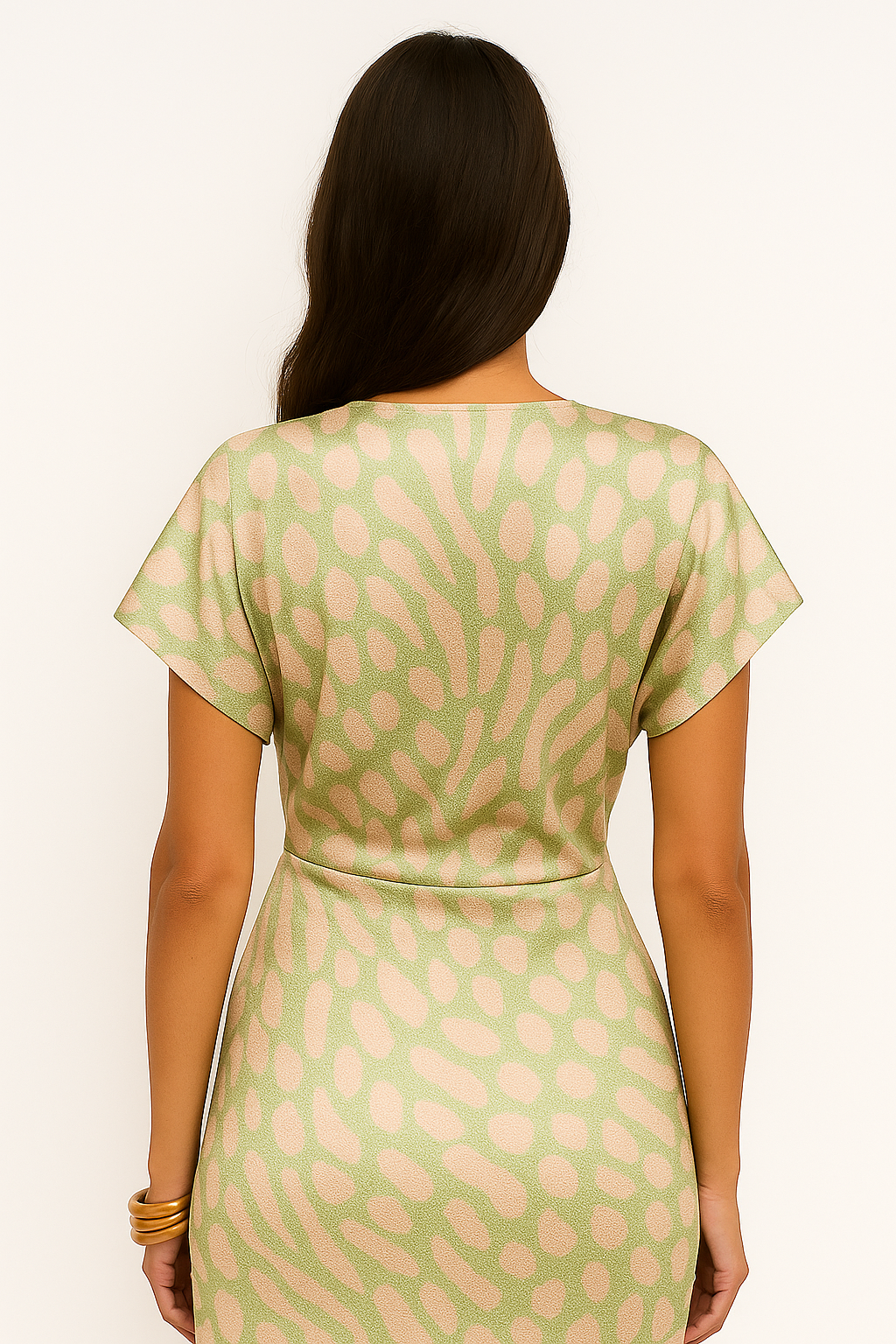 Irina - Abito Lungo Donna con Scollo a V e Intrecci Irina