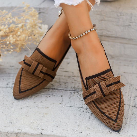 Isabella – Scarpe in Tessuto con Fiocco e Tacco Basso 1
