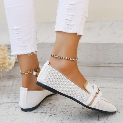 Isabella – Scarpe in Tessuto con Fiocco e Tacco Basso 2
