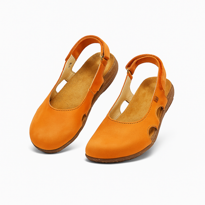 Iside - Sandali Donna Comodi con Suola Ergonomica Arancione