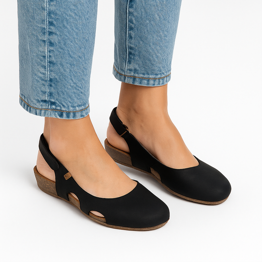 Iside - Sandali Donna Comodi con Suola Ergonomica Nero
